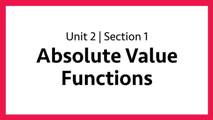 Unit 2: Section 1